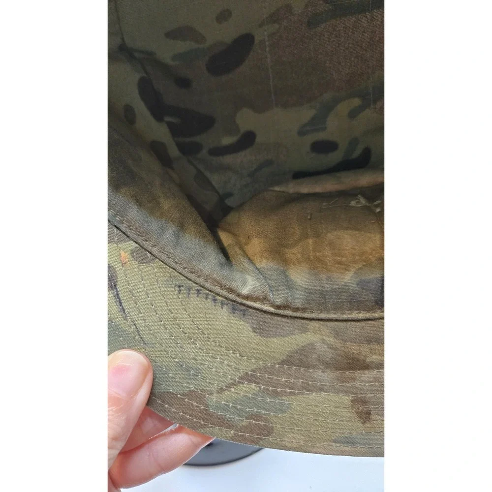 US Army OCP Camo Patrol Cap Hat Named Jacobs Spade Patch Military Field Worn